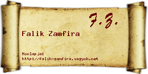 Falik Zamfira névjegykártya